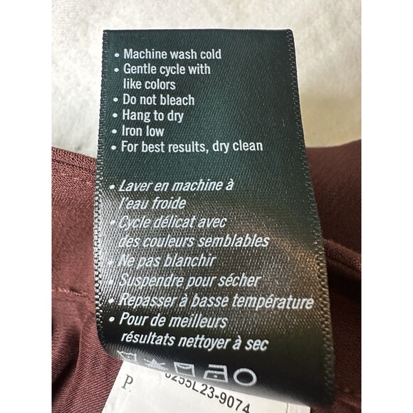 PAIGE Women's Aracelli Cuffed Hem High‎ Waist Dress Pants Mahogany SIZE 12 NWT - Picture 6 of 10